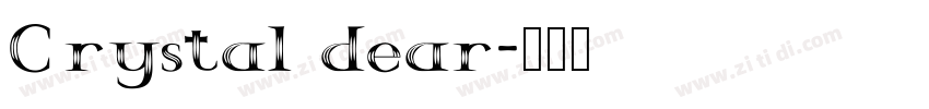 Crystal dear字体转换